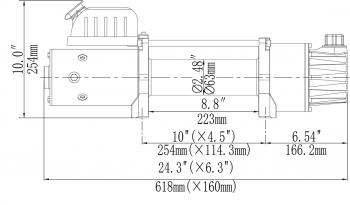 63 229 р. Лебёдка электрическая двухскоростная 12V Runva 8000 lbs 3629 кг RUNVA ewd8000u  с доставкой в г. Белгород. Увеличить фотографию 2