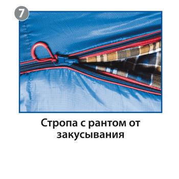 3 999 р. Мешок спальный BTrace Broad (Правый,СерыйСиний), (ТК: 0C) BTrace s0568  с доставкой в г. Белгород. Увеличить фотографию 11
