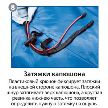 5 349 р. Мешок спальный BTrace Mega (Левый,СерыйСиний), (ТК: -5C) BTrace s0565  с доставкой в г. Белгород. Увеличить фотографию 14
