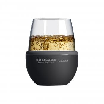 2 159 р. Термобокал для вина WINE KUZIE 440 мл, черный ASOBU stl24.06-black  с доставкой в г. Белгород. Увеличить фотографию 2