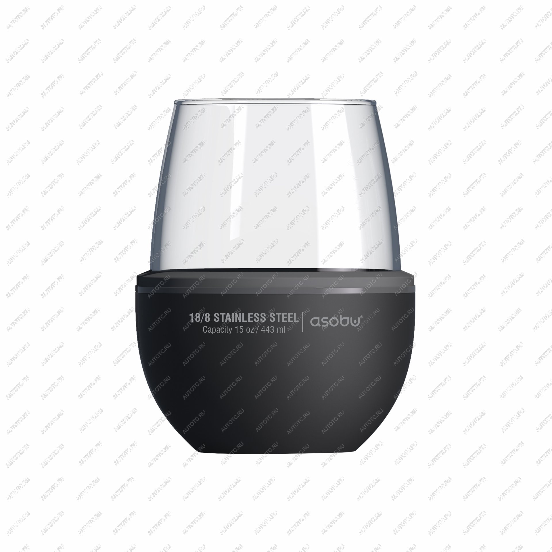 2 159 р. Термобокал для вина WINE KUZIE 440 мл, черный ASOBU stl24.06-black  с доставкой в г. Белгород