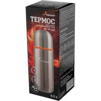 1 299 р. Термос ТОНАР 500 мл. цвет - стальной (дополнительная чашка) ТОНАР hs.tm-020  с доставкой в г. Белгород. Увеличить фотографию 2