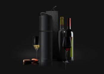 6 799 р. Термофутляр для вина VIN BLANC, черный ASOBU vpb1.06-black  с доставкой в г. Белгород. Увеличить фотографию 7