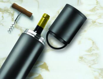6 799 р. Термофутляр для вина VIN BLANC, черный ASOBU vpb1.06-black  с доставкой в г. Белгород. Увеличить фотографию 3