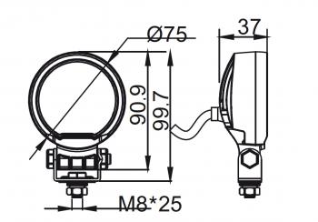 1 499 р. Фара водительского света РИФ 20W LED РИФ sm-3020-rfb  с доставкой в г. Белгород. Увеличить фотографию 6
