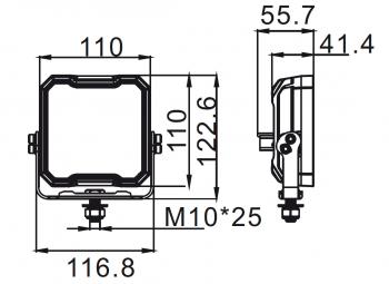 2 799 р. Фара водительского света РИФ 45W LED РИФ sm-5045-sfa  с доставкой в г. Белгород. Увеличить фотографию 4
