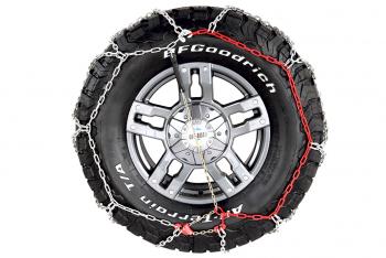 9 349 р. Цепи противоскольжения РИФ 4х4 "соты" 16 мм, 24570R17, 24575R16, 25555R18, 25560R17, 25570R16, 25575R15, 26575R15, 25570R16, 31x10,5R15 (к-т 2 шт.) РИФ rif18-0-0000255  с доставкой в г. Белгород. Увеличить фотографию 1