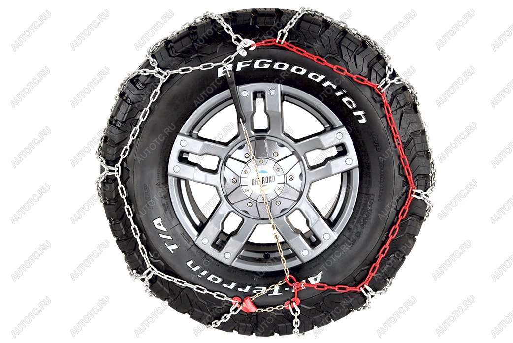 9 349 р. Цепи противоскольжения РИФ 4х4 "соты" 16 мм, 24570R17, 24575R16, 25555R18, 25560R17, 25570R16, 25575R15, 26575R15, 25570R16, 31x10,5R15 (к-т 2 шт.) РИФ rif18-0-0000255  с доставкой в г. Белгород