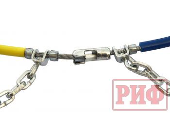 10 049 р. Цепи противоскольжения РИФ 4х4 "соты" 16 мм, 25570R18, 25575R17, 26575R16, 26555R19, 26565R18, 26570R17, 27560R18, 27570R16, 32x11,5R15 (к-т 2 шт.) РИФ rif18-0-0000267  с доставкой в г. Белгород. Увеличить фотографию 8