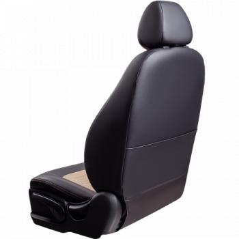 6 799 р. Комплект чехлов для сидений (ЦЗС Илана+Орегон) ТУРИН СТ Lord Autofashion Лада 2107 (1982-2012) (черный, вставка бежевая, строчка бежевая)  с доставкой в г. Белгород. Увеличить фотографию 2