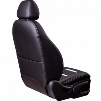 10 299 р. Комплект чехлов для сидений (РЗСиС 60/40 3Г Орегон) ТУРИН-2 Lord Autofashion Лада Калина 1118 седан (2004-2013) (черный, вставка черная+белая, строчка белая)  с доставкой в г. Белгород. Увеличить фотографию 2