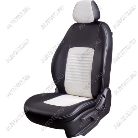 6 799 р. Комплект чехлов для сидений (РЗС 60/40 2П Илана+Орегон) ТУРИН СТ Lord Autofashion Opel Astra H универсал (2004-2007) (черный, вставка белая, строчка белая)  с доставкой в г. Белгород