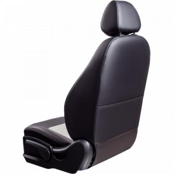6 799 р. Комплект чехлов для сидений (РЗС 60/40 2П Илана+Орегон) ТУРИН СТ Lord Autofashion Opel Astra H универсал (2004-2007) (черный, вставка белая, строчка белая)  с доставкой в г. Белгород. Увеличить фотографию 6