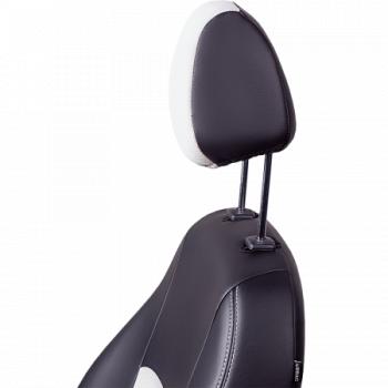 6 799 р. Комплект чехлов для сидений (РЗС 60/40 2П Илана+Орегон) ТУРИН СТ Lord Autofashion Opel Astra H универсал (2004-2007) (черный, вставка белая, строчка белая)  с доставкой в г. Белгород. Увеличить фотографию 7