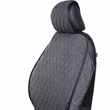 2 899 р. Накидка на сиденье (2 места Софа) ФЕНИКС ст РОМБ Lord Autofashion SOUEAST S07 1 (2024-2025) (серый, строчка серая)  с доставкой в г. Белгород. Увеличить фотографию 3