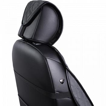 2 899 р. Накидка на сиденье (2 места Софа) ФЕНИКС ст РОМБ Lord Autofashion SOUEAST S07 1 (2024-2025) (серый, строчка серая)  с доставкой в г. Белгород. Увеличить фотографию 5