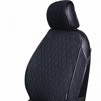 3 299 р. Накидка на сиденье (2 места Софа) ФЕНИКС ст РОМБ Lord Autofashion SOUEAST S07 1 (2024-2025) (черный, строчка черная)  с доставкой в г. Белгород. Увеличить фотографию 4