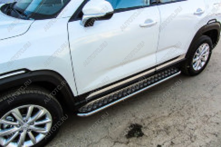 16 699 р.  Защита порогов d57 с листом Slitkoff SSANGYONG Actyon Sport (2012-2025) (нержавейка полированная)  с доставкой в г. Белгород