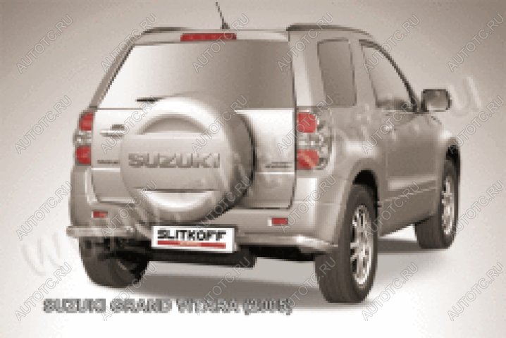 7 349 р. Защита заднего бампера уголки d57 Slitkoff Suzuki Grand Vitara JT 3 двери дорестайлинг (2005-2008) (нержавейка полированная)  с доставкой в г. Белгород