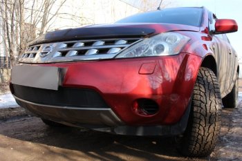 3 299 р. Защитная сетка в бампер (низ, ячейка 3х7 мм) Стрелка11 Стандарт Nissan Murano 1 Z50 (2002-2009) (Хром)  с доставкой в г. Белгород. Увеличить фотографию 2