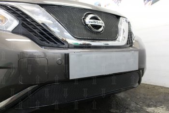 4 399 р. Защитная сетка в бампер (низ, ячейка 4х10 мм) Стрелка11 Премиум Nissan Murano 3 Z52 дорестайлинг (2015-2022) (Чёрная)  с доставкой в г. Белгород. Увеличить фотографию 3