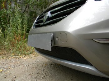 4 299 р. Защитная сетка в бампер (низ, ячейка 4х10 мм) Стрелка11 Премиум Renault Koleos 1 Phase 2 (2011-2013) (Чёрная)  с доставкой в г. Белгород. Увеличить фотографию 3