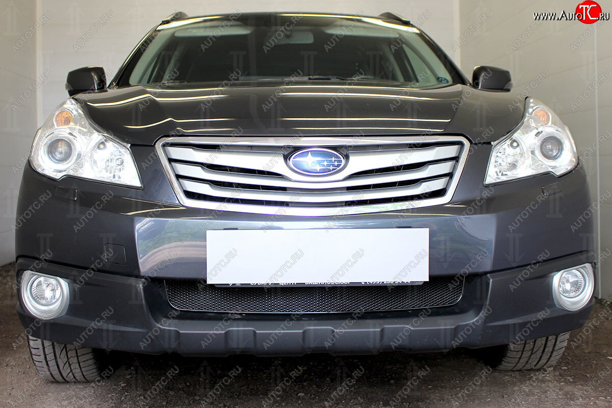 4 099 р. Защитная сетка в бампер (низ, ячейка 4х10 мм) Стрелка11 Премиум Subaru Outback BR/B14 дорестайлинг универсал (2009-2013) (Чёрная)  с доставкой в г. Белгород