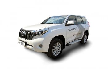 Комплект алюминиевых порогов Arbori Optima Silver 1600 для TOYOTA Land Cruiser Prado 2014-2017  Тойота Ленд крузер прадо Arbori afzdaaltop1402