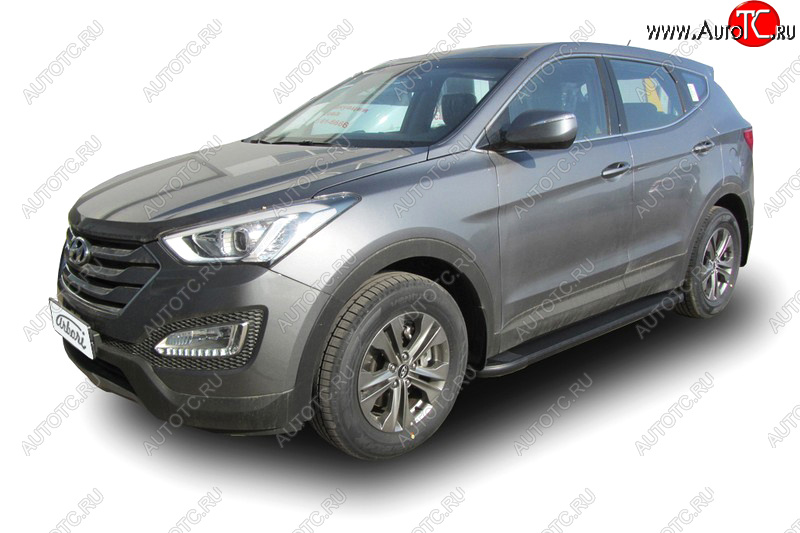 23 999 р. Комплект алюминиевых порогов Arbori Optima Black 1800 для HYUNDAI Santa Fe 2012-2016  Хендай Санта Фе Arbori afzdaalhsft1201  с доставкой в г. Белгород