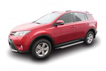 Комплект алюминиевых порогов Arbori Luxe Black 1700 для TOYOTA RAV4 2013-2015  Тойота Рав 4 Arbori afzdaaltr41303