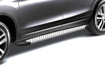 Комплект алюминиевых порогов Arbori Standart Silver 2000 для VOLKSWAGEN Amarok 2010-2015  Фольксваген Амарок Arbori afzdaalvwam1305
