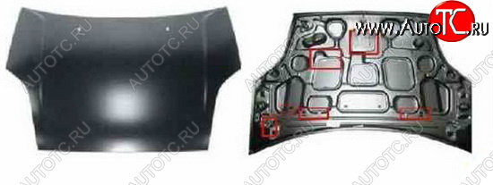 12 599 р. Капот BodyParts Ford Fiesta 5 хэтчбэк 5 дв. рестайлинг (2005-2008) (Неокрашенный)  с доставкой в г. Белгород