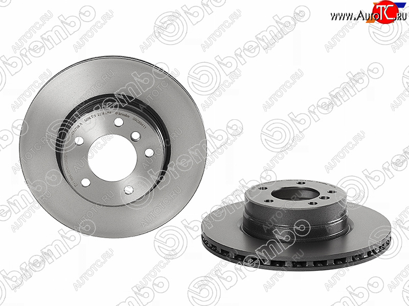 8 649 р. Передний тормозной диск (вентилируемый) BREMBO BMW 5 серия E61 универсал дорестайлинг (2003-2007)  с доставкой в г. Белгород