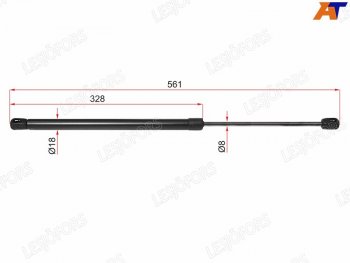 Упоры капота LESJOFORS Volkswagen Touareg 1 GP дорестайлинг (2002-2007)
