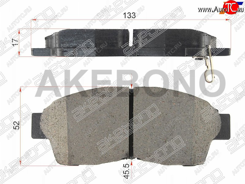 2 769 р. Колодки тормозные AKEBONO (передние) Toyota Corolla E100 седан (1991-2002)  с доставкой в г. Белгород