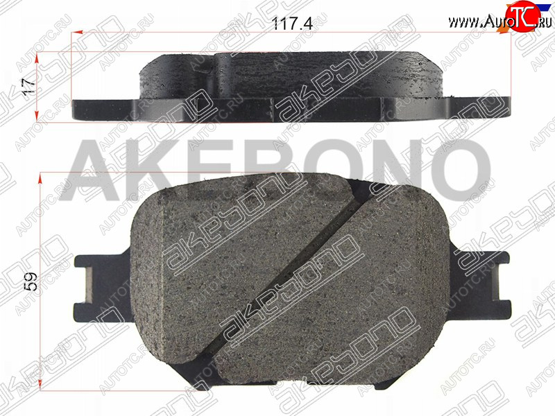 2 099 р. Колодки тормозные AKEBONO (передние) Toyota Caldina T240 универсал дорестайлинг (2002-2004)  с доставкой в г. Белгород