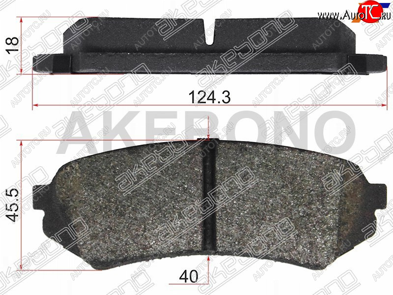 2 149 р. Колодки тормозные AKEBONO (задние) Toyota Land Cruiser 10 100 2-ой рестайлинг (2005-2007)  с доставкой в г. Белгород
