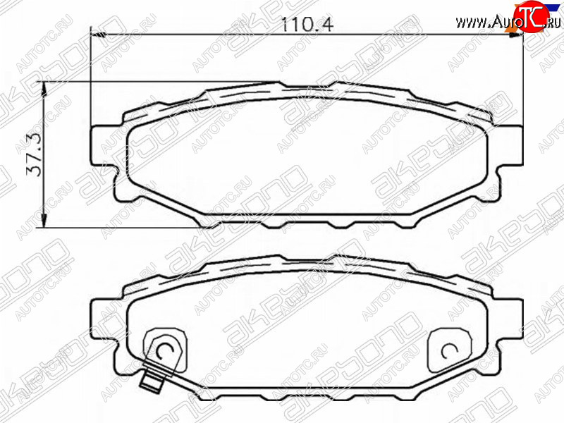 1 569 р. Задние тормозные колодки AKEBONO  Subaru Forester  SH (2008-2013)  с доставкой в г. Белгород