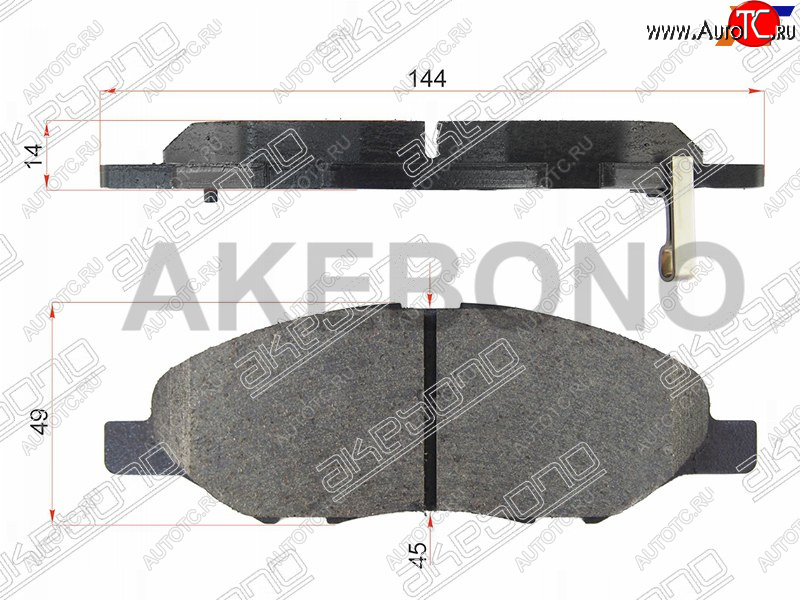 2 099 р. Колодки тормозные AKEBONO (передние) Nissan Juke 1 YF15 рестайлинг (2014-2020)  с доставкой в г. Белгород
