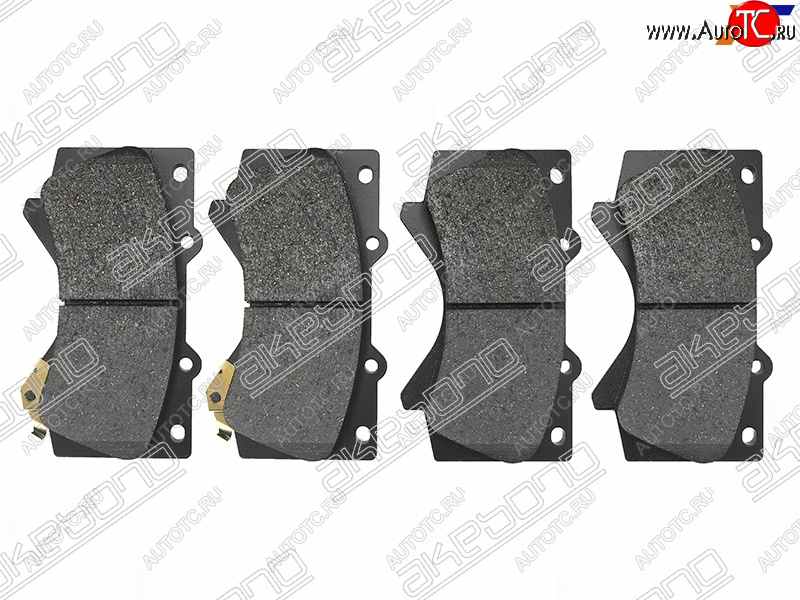 3 759 р. Колодки тормозные (усиленные) AKEBONO (передние) Toyota Land Cruiser 200 дорестайлинг (2007-2012)  с доставкой в г. Белгород