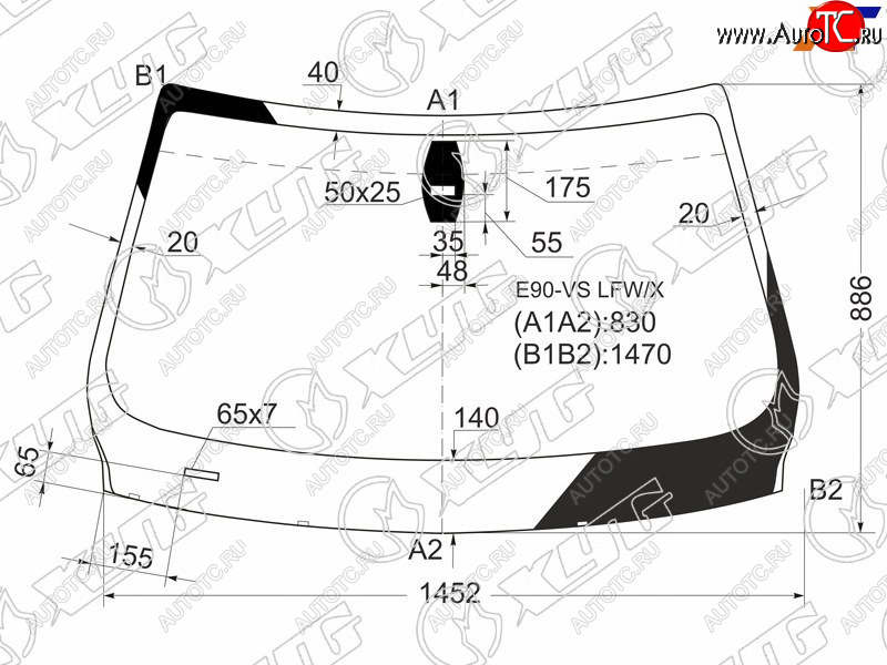 5 899 р. Стекло лобовое (Датчик дождя) XYG BMW 3 серия E91 универсал дорестайлинг (2004-2008)  с доставкой в г. Белгород