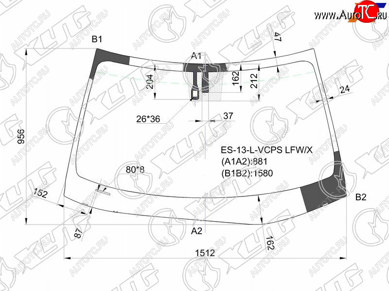 8 499 р. Стекло лобовое (Датчик дождя) XYG Lexus ES350 XV60 дорестайлинг (2012-2015)  с доставкой в г. Белгород