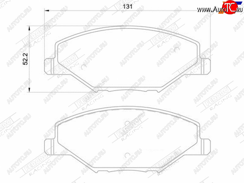2 579 р. Колодки тормозные FERODO (передние) Volkswagen Polo 5 седан дорестайлинг (2009-2015)  с доставкой в г. Белгород