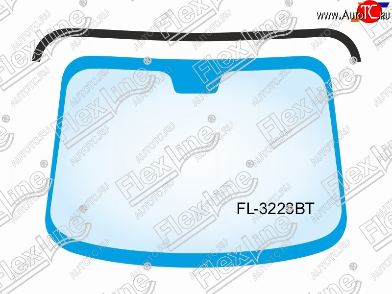 869 р. Молдинг лобового стекла (Сверху) FLEXLINE Toyota Land Cruiser Prado J150 дорестайлинг (2009-2013)  с доставкой в г. Белгород