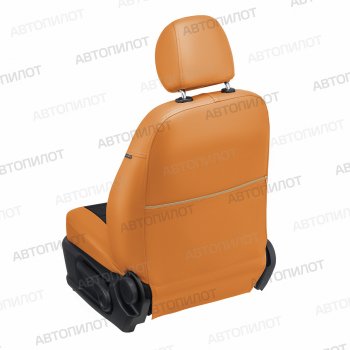 13 849 р. Чехлы сидений (экокожа) Автопилот Audi Q5 8R дорестайлинг (2008-2012) (оранж/черный)  с доставкой в г. Белгород. Увеличить фотографию 4