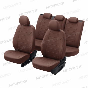 13 849 р. Чехлы сидений (экокожа, S-Line) Автопилот Audi Q5 8R дорестайлинг (2008-2012) (темно-коричневый)  с доставкой в г. Белгород. Увеличить фотографию 6