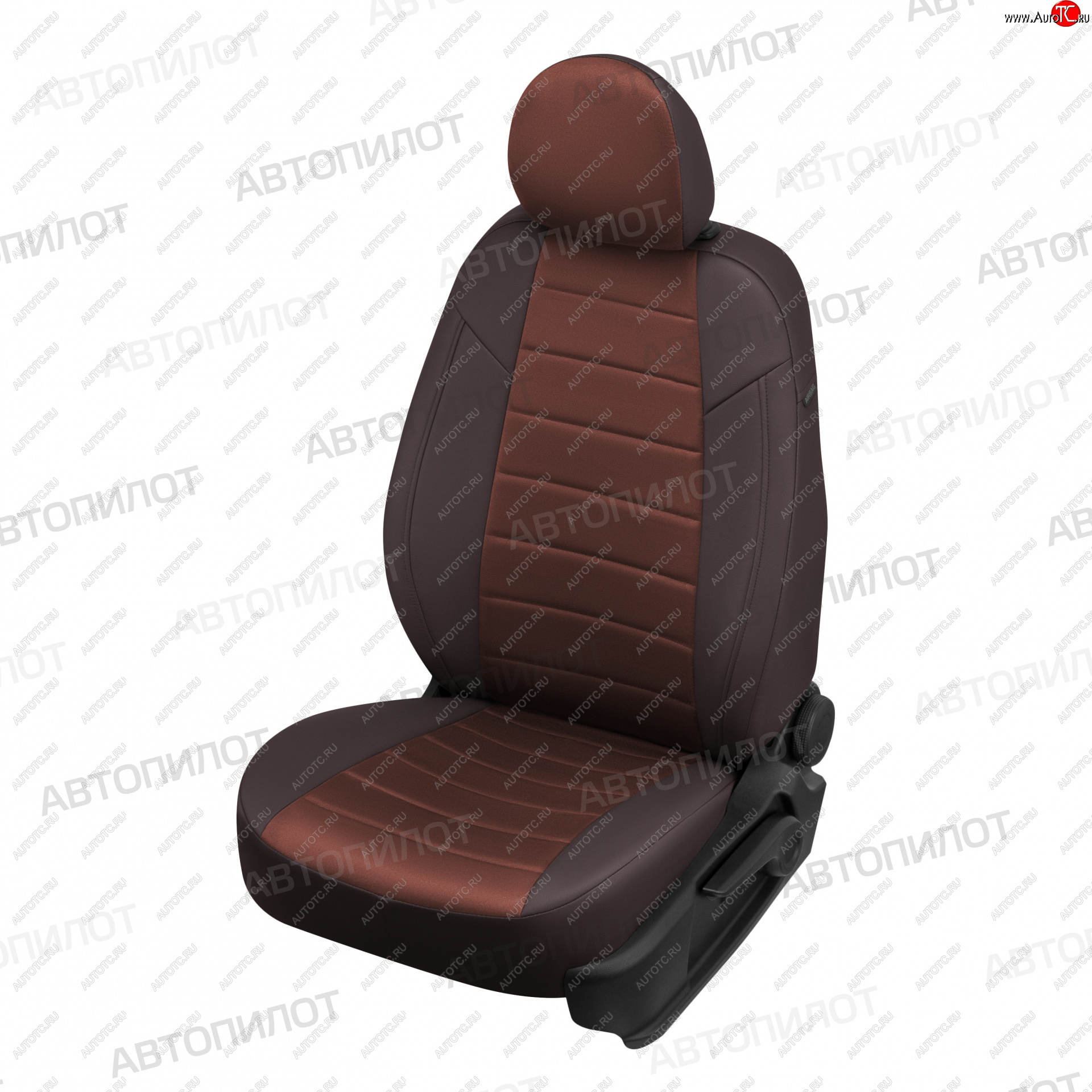 13 849 р. Чехлы сидений (экокожа/алькантара, S-Line) Автопилот Audi Q5 8R дорестайлинг (2008-2012) (шоколад)  с доставкой в г. Белгород