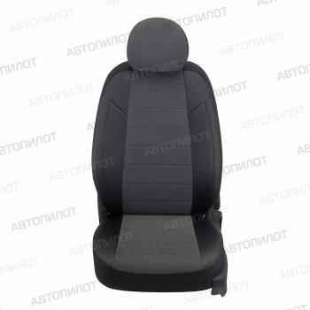 13 849 р. Чехлы сидений (экокожа/велюр, S-Line) Автопилот Audi Q5 8R дорестайлинг (2008-2012) (черный/федерер)  с доставкой в г. Белгород. Увеличить фотографию 2