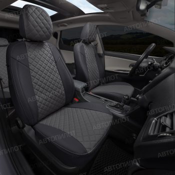 14 449 р. Чехлы сидений (экокожа, S-Line) Автопилот Ромб Audi Q5 8R дорестайлинг (2008-2012) (черный/темно-серый)  с доставкой в г. Белгород. Увеличить фотографию 7