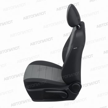 8 399 р. Чехлы сидений (экокожа/алькантара, 40/60) Автопилот Vortex Tingo рестайлинг (2012-2014) (черный/серый)  с доставкой в г. Белгород. Увеличить фотографию 2